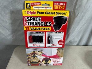 New Pack of 18 Ruby Space Triangles For Closet Organization
