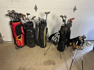 Large Lot of Approx 92 Golf Clubs Take What You Want Golf Clubs and Bags