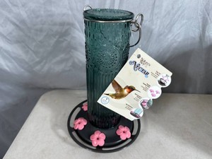 New Easy Fill Glass Hummingbird Feeder