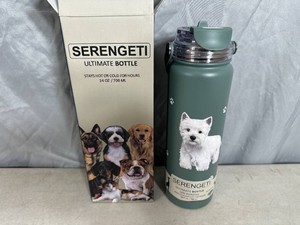 New Serengeti Vacuum Insulated Stainless Steel Water Bottle - Westie Dog