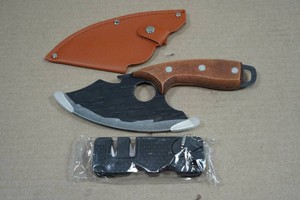 Rolled Carbon Steel Finger Hole Knife