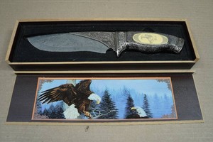 M-Tech USA Eagle Damascus Collectors Knife