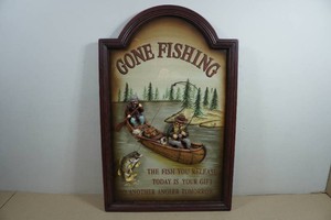 3D Gone Fishing Wall Art