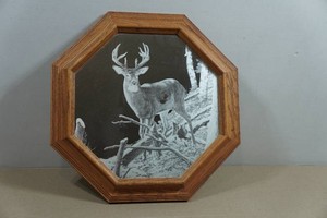 Vintage Acid Etched Mirror Buck By Robert Schmidt