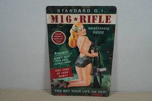 Vintage Style Metal Sign - M-16 Rifle