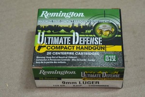 20 Remington Ultimate Defense 9mm 124 Gr BJ HP Ammo