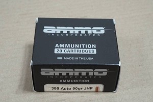 20 Ammo Inc .380 Auto 90 Gr JHP Ammo