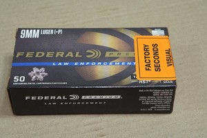 50 Federal Premium LE 9mm Luger P 124 Gr Tactical HST Ammo