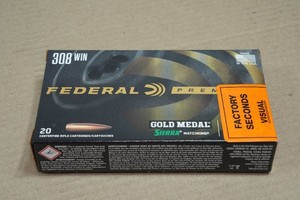 20 Federal Premium .308 Win 168 Gr Gold Medal Sierra Matchking Ammo