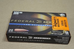 20 Federal Premium LE .308 Win 168 Gr Tactical Tip Matchking Ammo