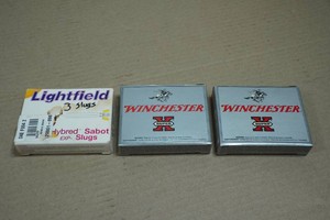 13 20 Gauge Slugs - 10 Winchester Rifled HP, 3 Lightfield Sabot