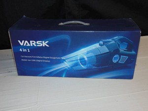 VARSK 4-in-1 12 V Car Vacuum Cleaner, Tire Inflator, HEPA Filter - Black