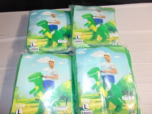 Lot of 4 - Inflatable Dinosaur Costume for Adults Size Large Funny Blow up Suit
