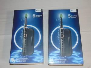 Lot of 2 - M5 Sonic Electric Toothbrush for Adults and Kids - Rechargeable Electric Toothbrush