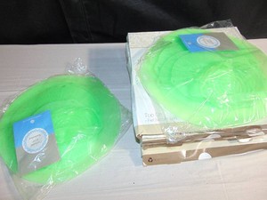 Lot of 5 - Bizanzzio 5 Pack Top On Flat Silicone Lids Green (5.917.879.8411.8113.78)