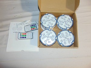 Pool Lights for Above Ground Pools,Submersible Led Pond Light Waterproof with Battery ,Remote Snap-On