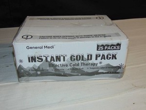 General Medi Instant Ice Cold Pack (4x 5.5)  25 Packs Disposable Cold Therapy Ice Packs