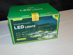 10 Pack Solar Lights for Outside Pathway Walkway Driveway Garden Yard Solar Powered Lights Outdoor Waterproof