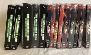 DVD Box Sets - The Incredible Hulk (Seasons 1-5) and The Flash (Seasons1-9) - 14 items total