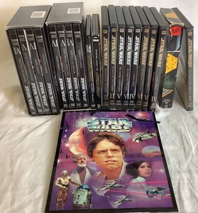 Star Wars DVD Box Set and Series and VHS Star Wars Movie - Bonus Gift Bag - 15 items total