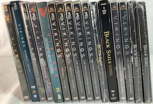 Vikings and Pirates DVD Collections - Black Sails (Seasons 1-4) and Vikings (Seasons 1-6) - 16 items total