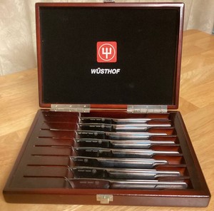 Wusthof 8 Piece Steak Knife Set in Wooden Box