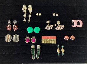 Collection of Vintage Earrings - 13 Sets of Earrings