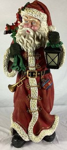Light Up 36 Freestanding Resin Old World Santa