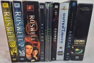 Interstellar Adventures DVD Box Set Collection - Includes Rosswell, Aliens, Cosmos, The Outer Limits, Avatar - 9 items total