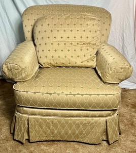 Berne Furniture Custom Built Upholstered Armchair with Back Pillow
