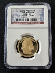 2007-S Madison Dollar Proof NGC PF69 Ultra Cameo