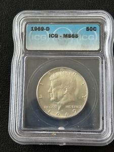 1969-D Kennedy Half Dollar ICG MS66 40% Silver