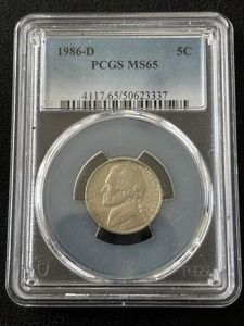 1986-D Jefferson Nickel PCGS MS65