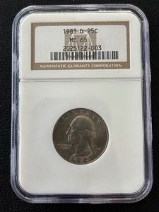 1983-D Washington Quarter NGC MS65