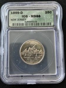 1999-D New Jersey State Quarter ICG MS66