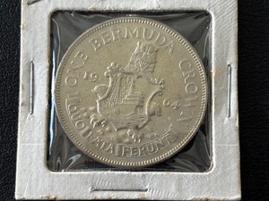 1964 Bermuda Silver One Crown