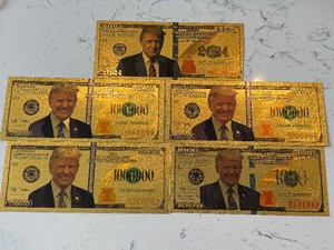 24K Gold Foil Notes Trump
