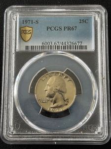 1971-S Washington Quarter Proof PCGS PR67