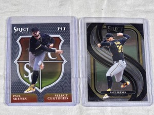 Lot of 2 Paul Skenes Baseball Cards Panini Select 2025 Cards with Premier Level and Select Certified Features