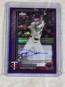 DaShawn Keirsey Jr. Rookie 2025 Topps Chrome Purple Refractor On Card Auto #RA-DK #159250 - Minnesota Twins Baseball Card