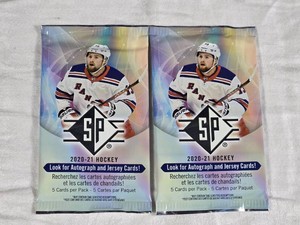 Lot of 2 Unopened Packs of Upper Deck 2020-21 SP Hockey