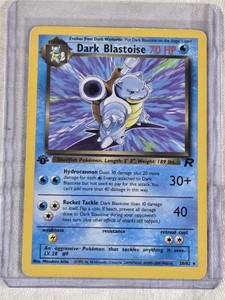 Dark Blastoise 2000 Pokemon Team Rocket 1st Edition - Pokemon Trading Card