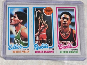 Robert Parish, Moses Malone, George Johnson 1980 Topps #148-103-97 - Celtics, Rockets, Bucks Vintage Basketball Card