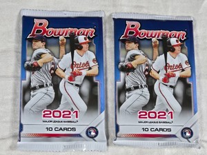 Lot of 2 Unopened Packs of 2021 Bowman