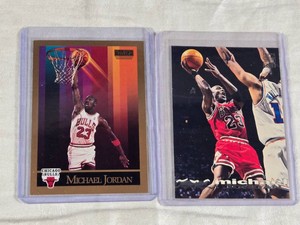 Lot of 2 Michael Jordan Basketball Cards - 1990 SkyBox and 1993-94 Topps Stadium Club