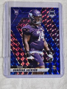 Donovan Jackson Rookie 2025 Panini Mosaic SP #388 and Numbered 5299 - Minnesota Vikings Football Card