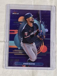 Byron Buxton 2025 Topps Finest Purple Refractor SP #128 and Numbered 21200 - Minnesota Twins Baseball Card