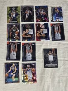 Lot of 13 Minnesota Timberwolves Basketball Cards featuring Anthony Edwards, Rudy Gobert, and others. Includes Rookie Cards, Refractors, and Prizms
