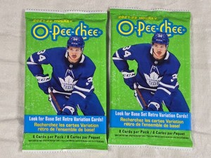Lot of 2 Unopened  2021-22 O-Pee-Chee Hockey Packs