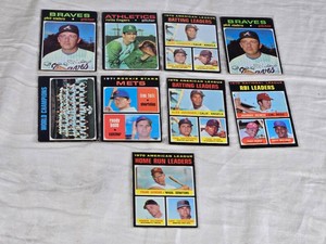 Lot of Vintage Hall of Famer and Stars Baseball Cards Featuring Players like Phil Niekro, Rollie Fingers, and Leaders